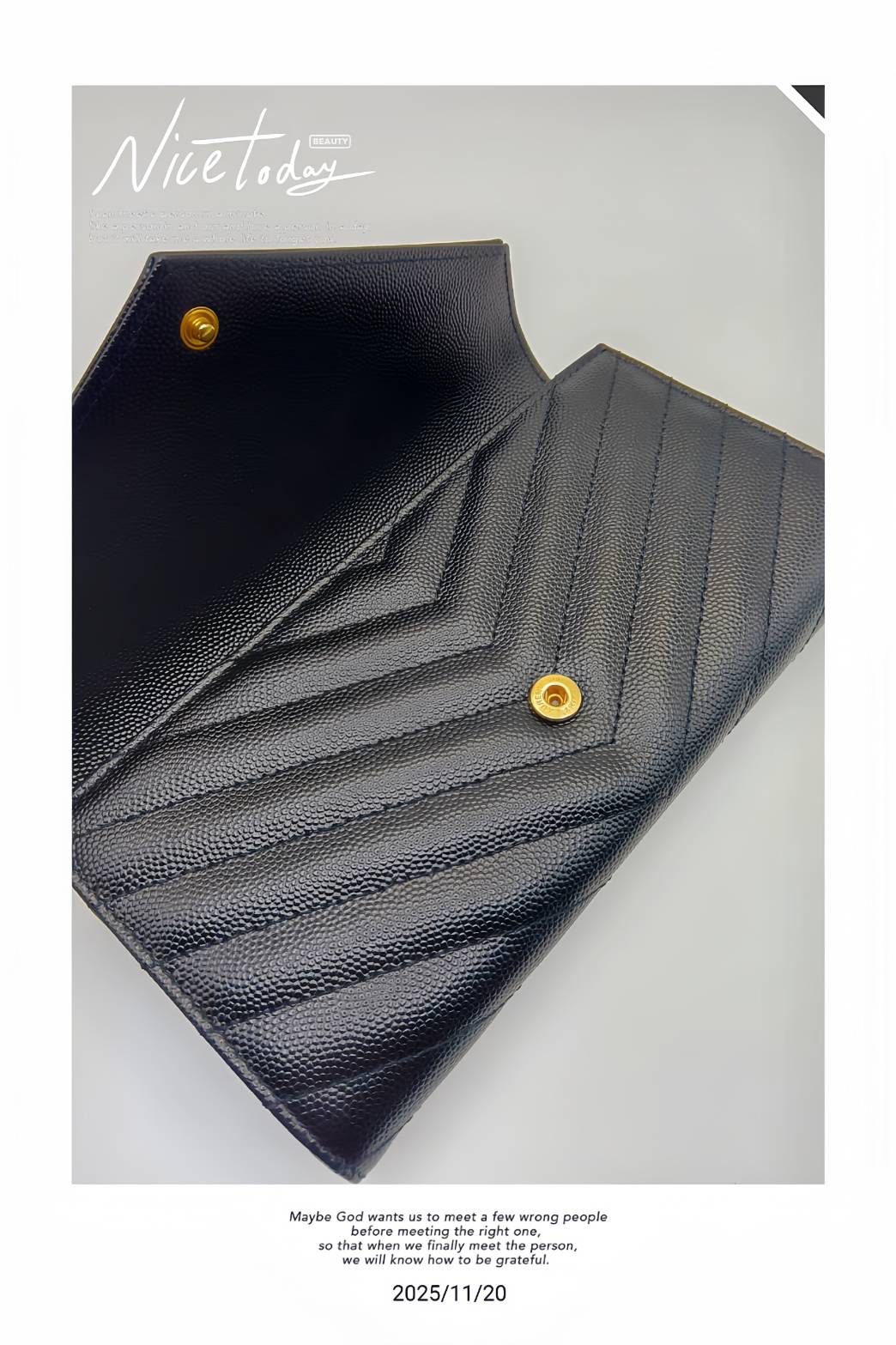 Wallet#YSL#SaintLaurent#Black#カサンドラ