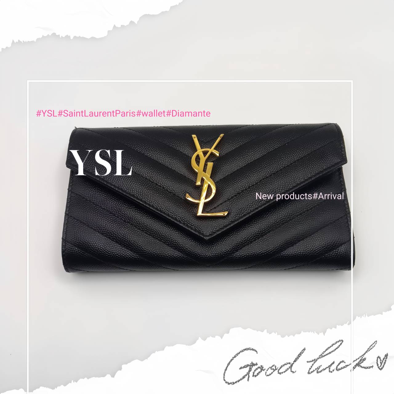 Wallet#YSL#SaintLaurent#Black#カサンドラ